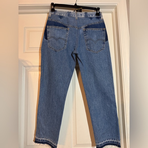 Le Superbe Straight Leg Blue Jeans with black embellishments. Size 26. NWOT - Picture 3 of 7
